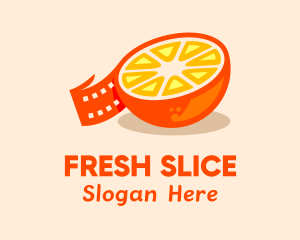 Film Strip Fruit  logo design