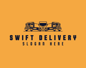 Cargo Truck Shipping Delivery logo design