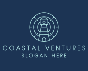 Nautical Lighthouse Radar  logo design