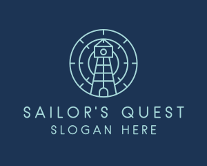 Nautical Lighthouse Radar  logo design