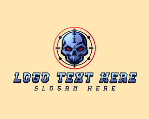 Cyborg Skull Crosshair logo