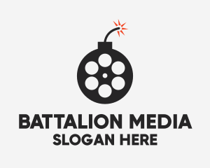 Bomb Film Reel  logo design