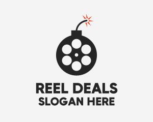 Bomb Film Reel  logo design