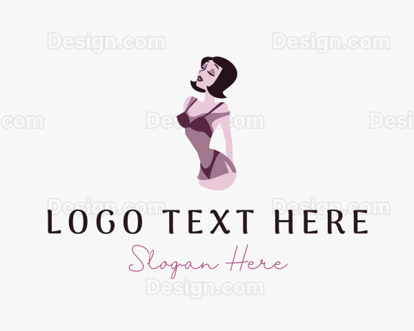 Sexy Lingerie Woman Logo