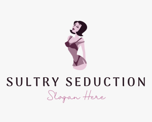 Sexy Lingerie Woman logo design