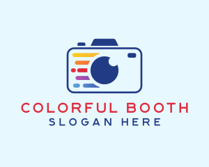 Colored Film Camera  logo design