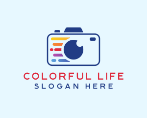 Colored Film Camera  logo design