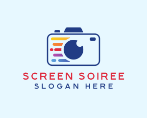 Colored Film Camera  logo design