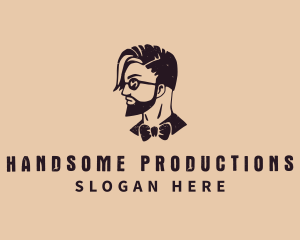 Handsome Barber Gentleman  logo