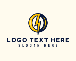 Power Voltage Letter O logo design