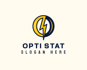 Power Voltage Letter O logo design