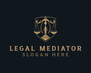 Legal Justice Shield logo design