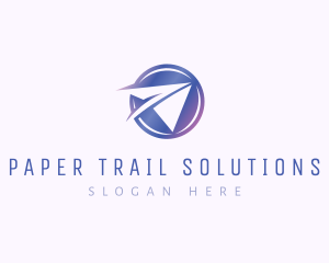 Aviation Paper Plane logo design