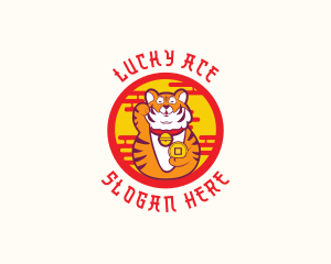 Asian Lucky Tiger logo design