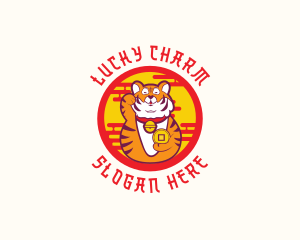 Asian Lucky Tiger logo design