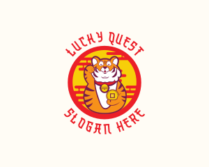 Asian Lucky Tiger logo design