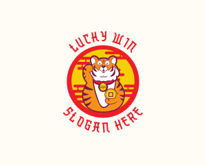 Asian Lucky Tiger logo design