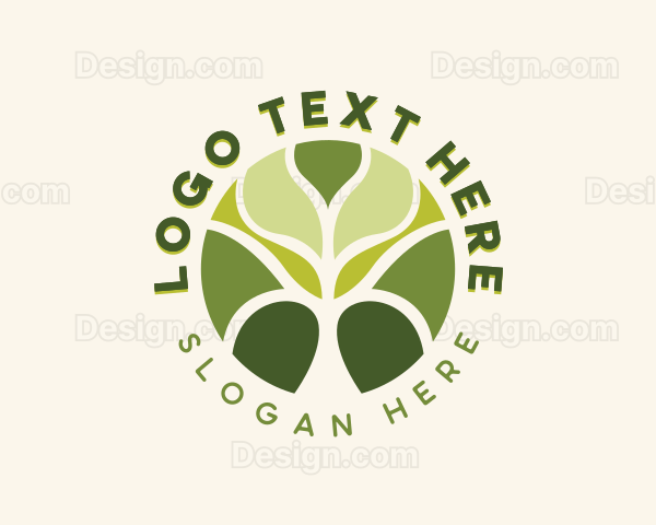 Eco Wellness Tree Logo