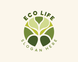 Eco Wellness Tree logo design