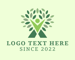 Human Vegan Tree  logo