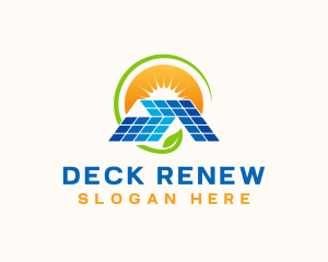 Solar Leaf Roof logo design