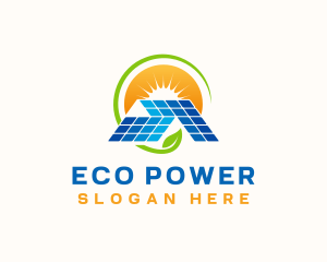 Solar Leaf Roof logo design