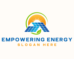 Solar Leaf Roof logo design