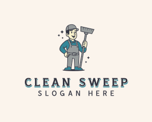 Janitor Cleaner Sanitation logo