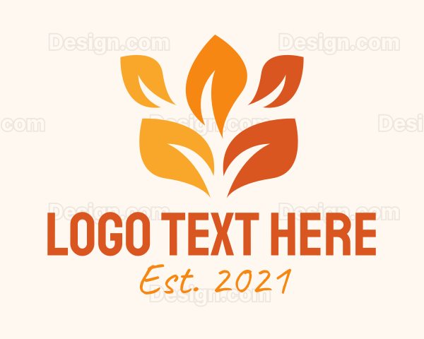 Colorful Autumn Leaf Logo