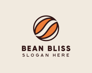 Abstract Coffee Bean logo design