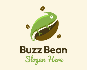 Chameleon Coffee Bean logo design