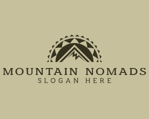 Outdoor Mountain Peak logo design