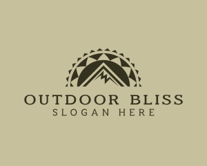 Outdoor Mountain Peak logo design