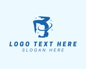 Yoga Gymnast Character logo
