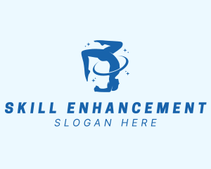 Yoga Gymnast Character logo