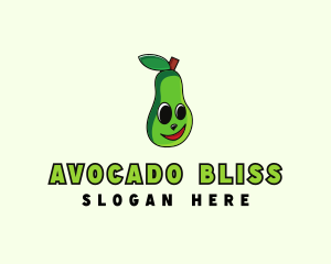 Vegetarian Avocado Fruit logo design