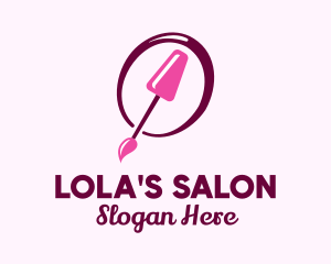 Pink Nail Polish logo design