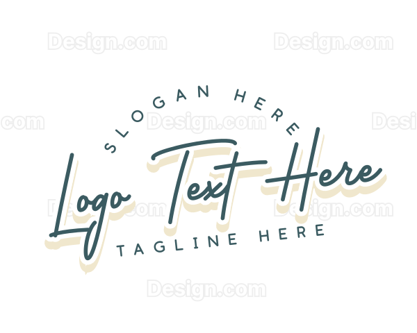 Retro Cursive Business Logo