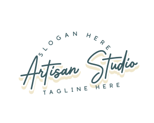 Retro Cursive Business logo design