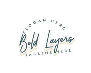 Retro Cursive Business logo design