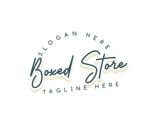 Retro Cursive Business logo design