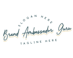 Retro Cursive Business logo design