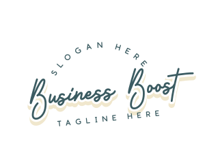 Retro Cursive Business logo design