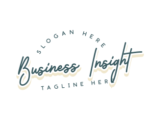 Retro Cursive Business logo design