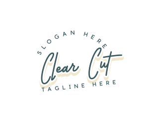 Retro Cursive Business logo design