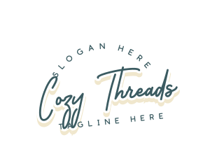 Retro Cursive Business logo design