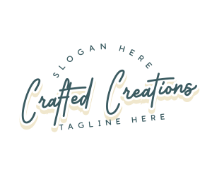 Retro Cursive Business logo design