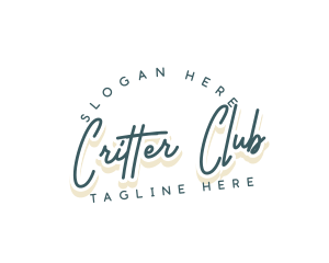 Retro Cursive Business logo design