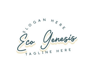 Retro Cursive Business logo design