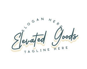 Retro Cursive Business logo design